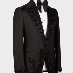 black 3 piece suit for wedding