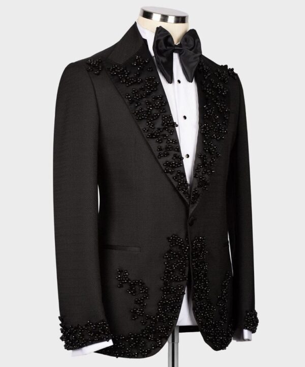 black 3 piece suit for wedding