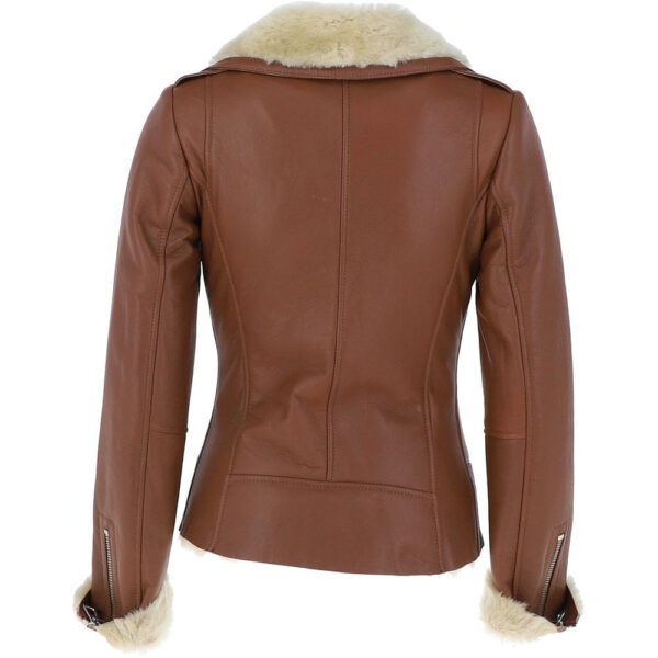 brown leather aviator jacket