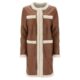 brown long sherpa coat