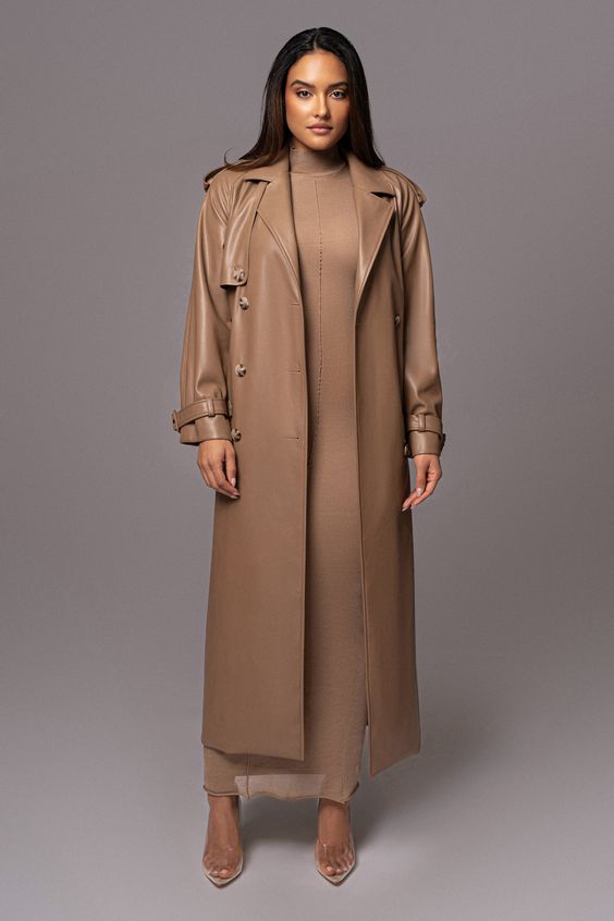 cream trench coat