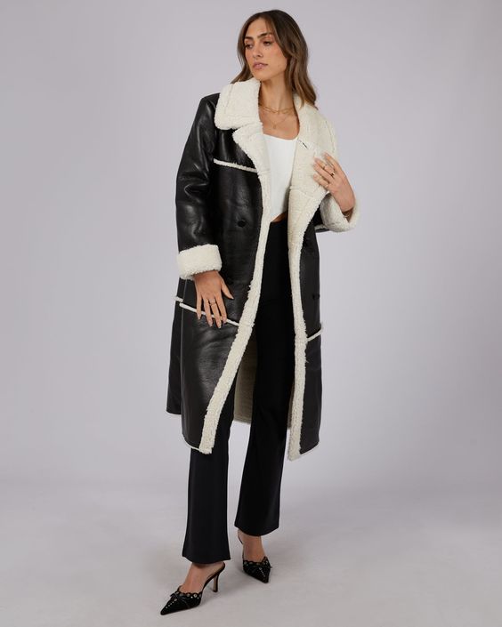 genuine shearling coat