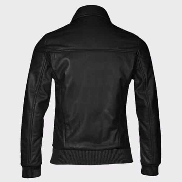 ladies leather bomber jacket