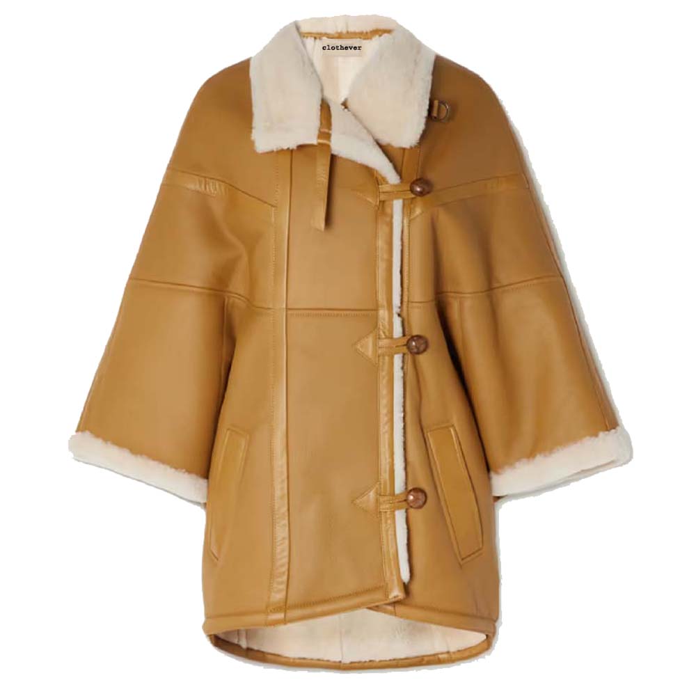 leather coat shearling