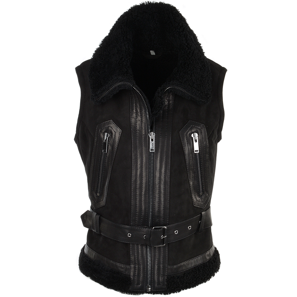 shearling vest