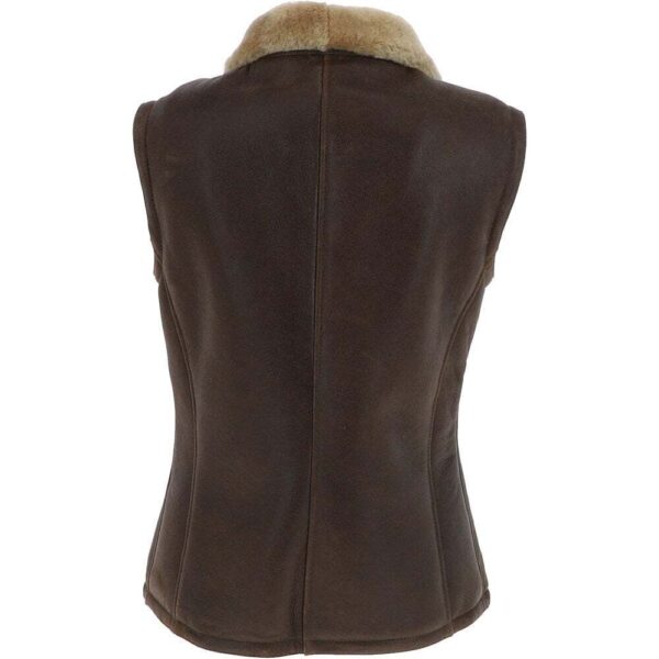 Brown shearling vest