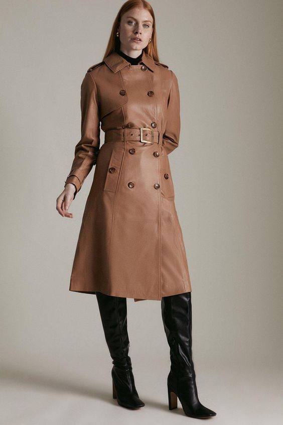 tan trench coats