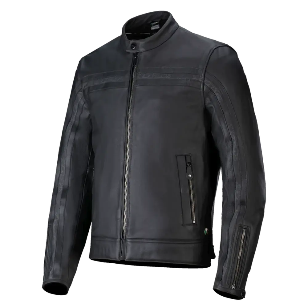 Mens Leather Moto Jacket