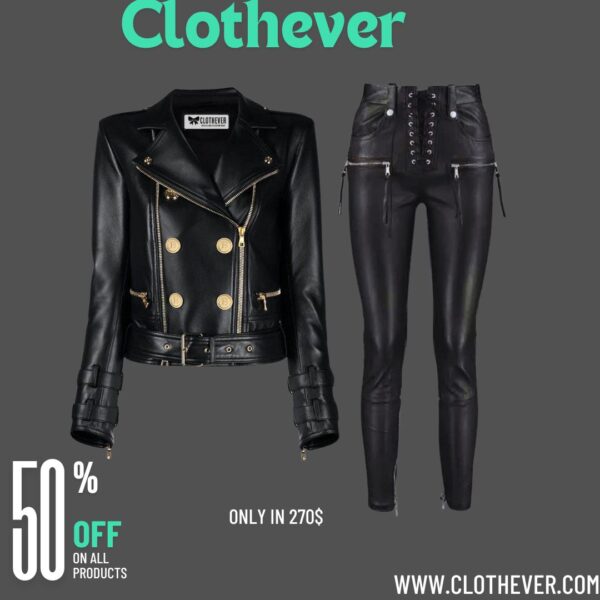 Leather jacket and leather pant on sale