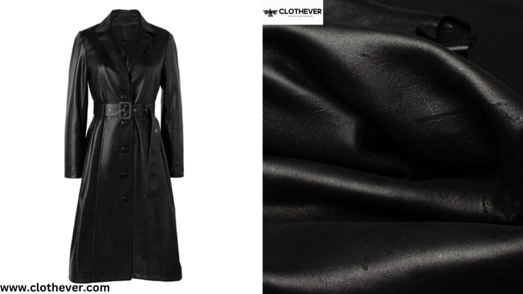 Classic Black Leather Coat ​