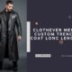 Mens Custom Trench Coat Long Length