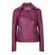 Purple Women Leather Jacket