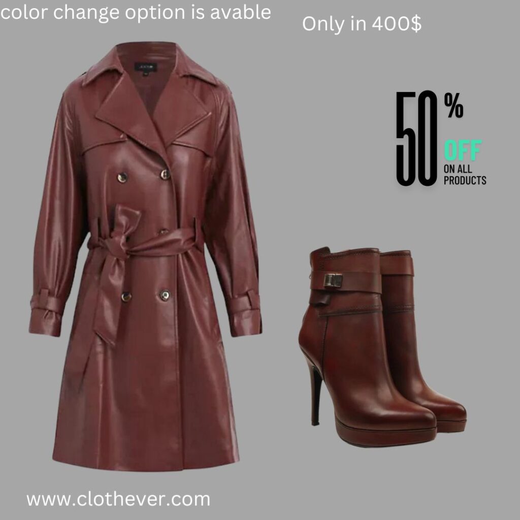 leather trench coat on sale