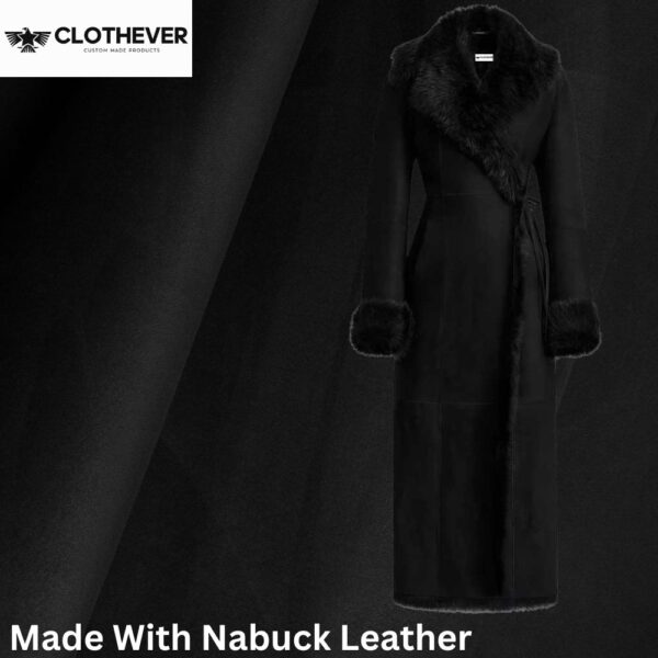 Black shearling coat