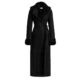 Black shearling coat