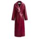 Women Full Length Long Leather Coat