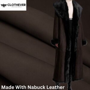 shearling coat with black fur collor