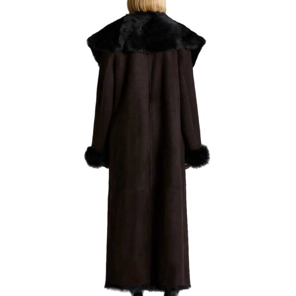 shearling coat with black fur collar