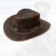 Brown leather hat